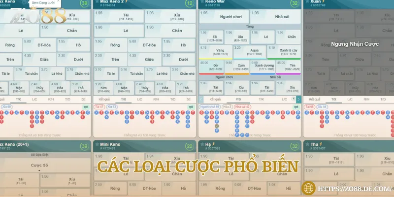Trải nghiệm những điều thú vị khi đặt cược keno tại Zo88 5 loại cược của trò chơi xổ số Keno